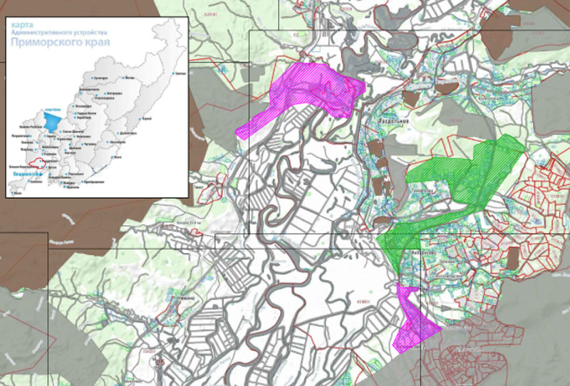 Карта дальневосточного гектара в приморье