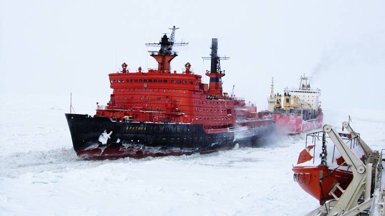Nuclear icebreaker "Arktika" entered the water area of ​​the Northern Sea Route